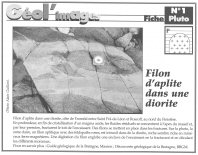 Filon aplite dans diorite côté de Troméal Roscoff - Saint Pôl de Léon Finistère