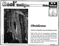 Obsidienne, carrière de l'Île de Lipari, Italie