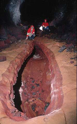 Erosion de tunnel de lave